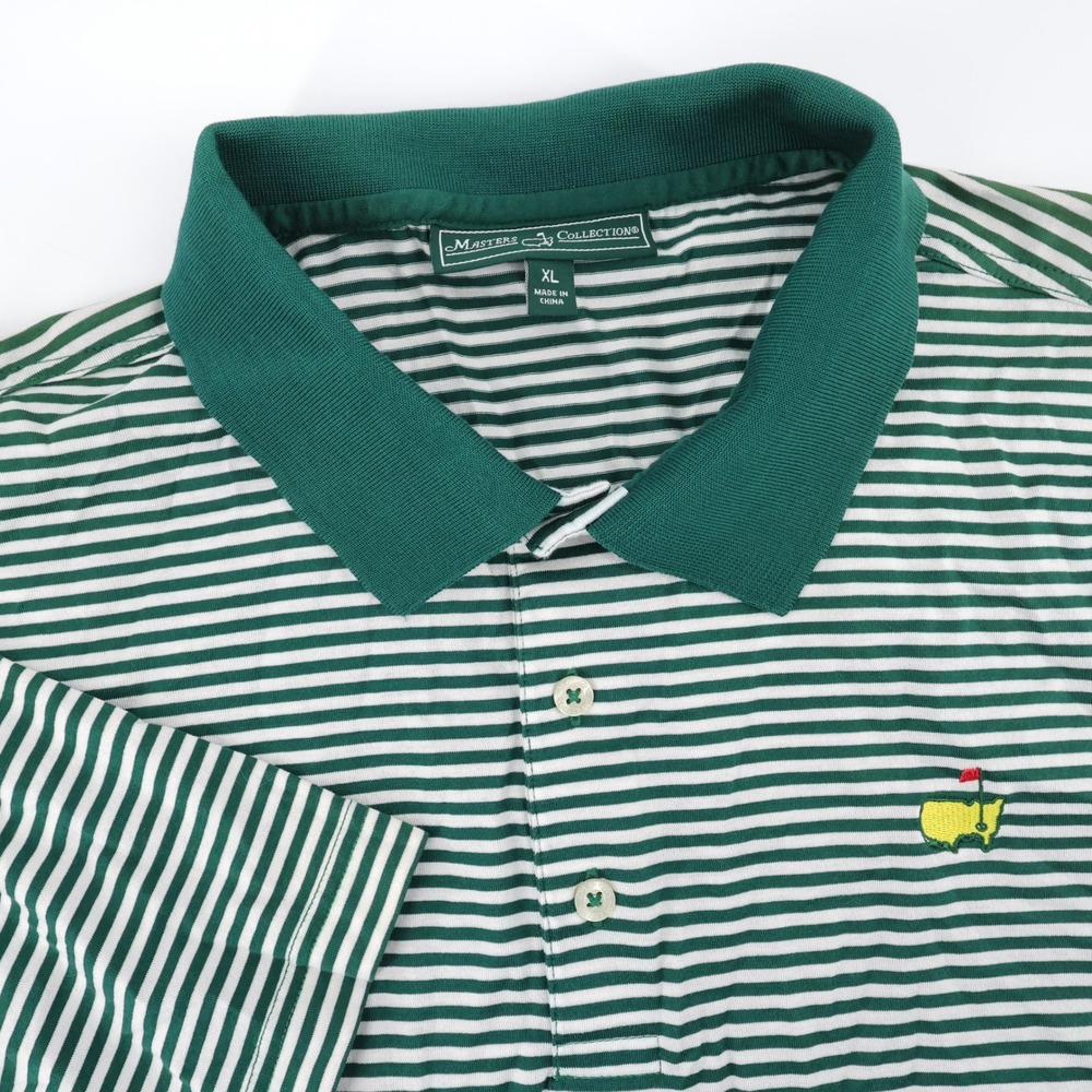 Masters Collection Pima Cotton Striped Polo Green Short Sleeve Mens XL